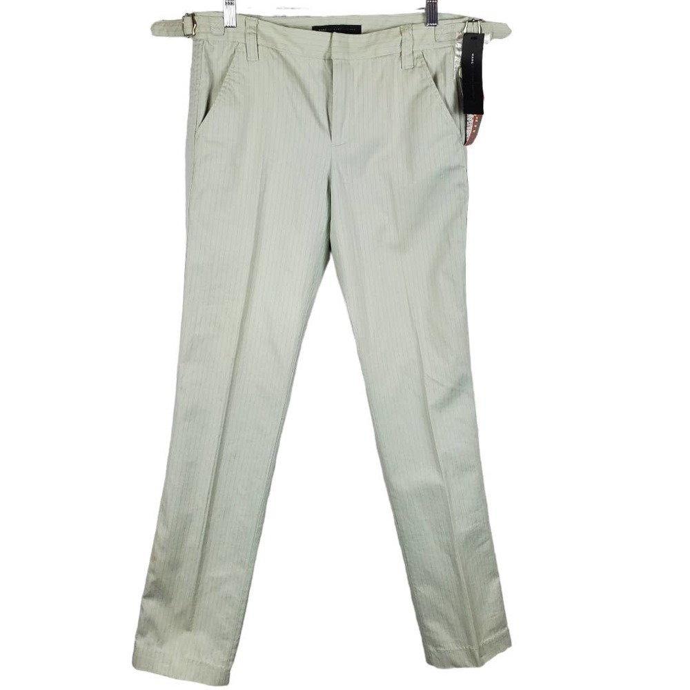 Marc by Marc Jacobs Faded Celadon Pin Striped Business Casual Pants Size 8